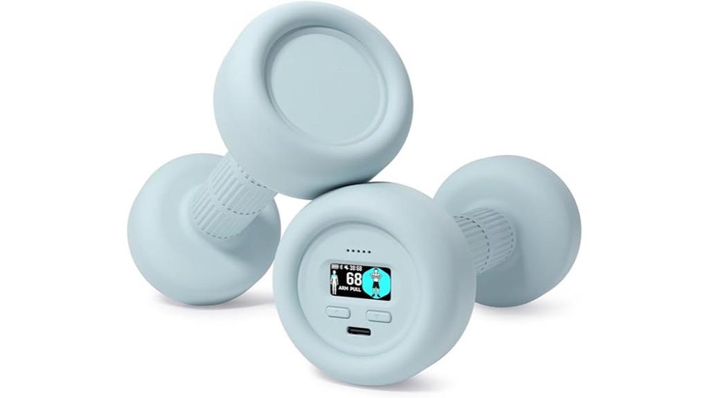 smart display workout dumbbells