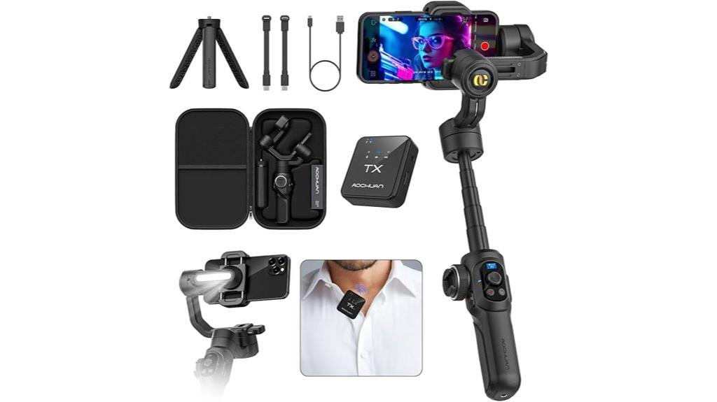 smartphone gimbal with microphone