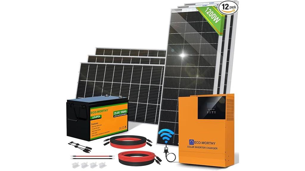 solar kit with lithium battery