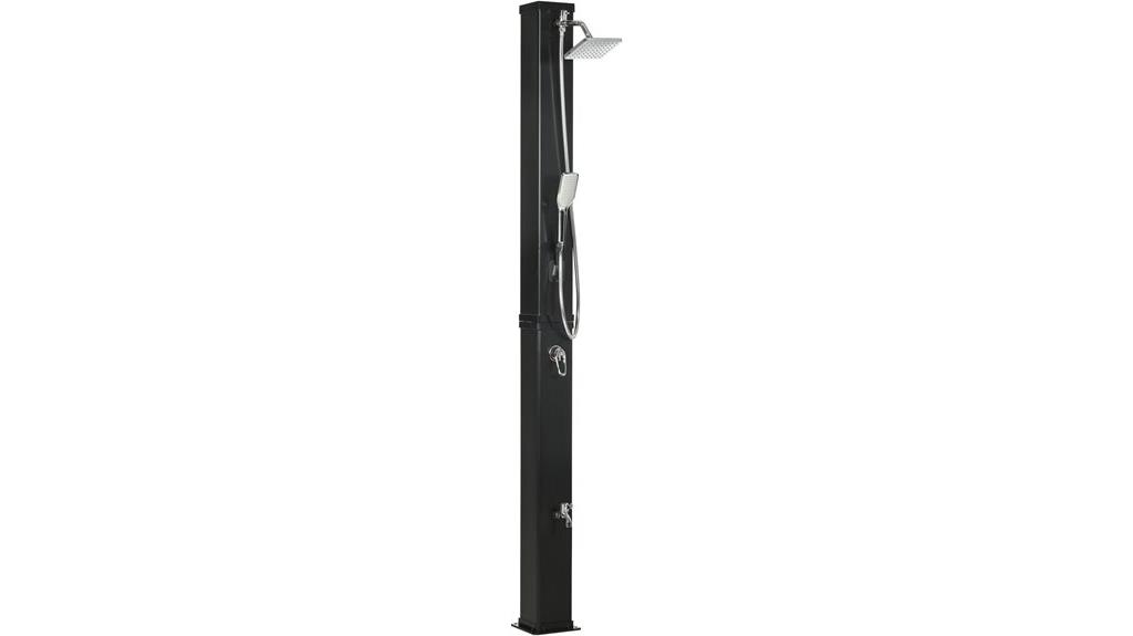 solar outdoor shower system