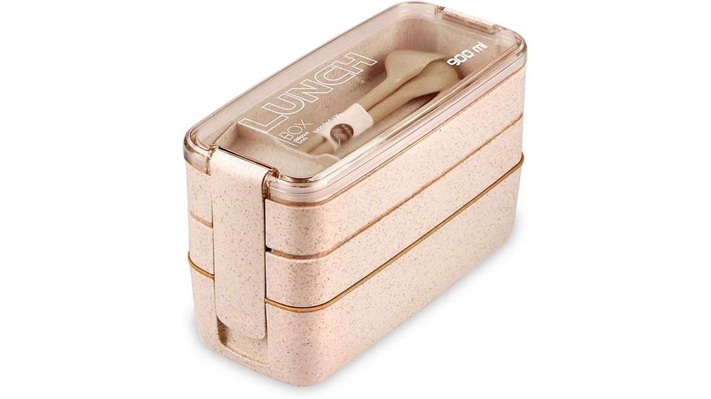 stackable 3 compartment bento