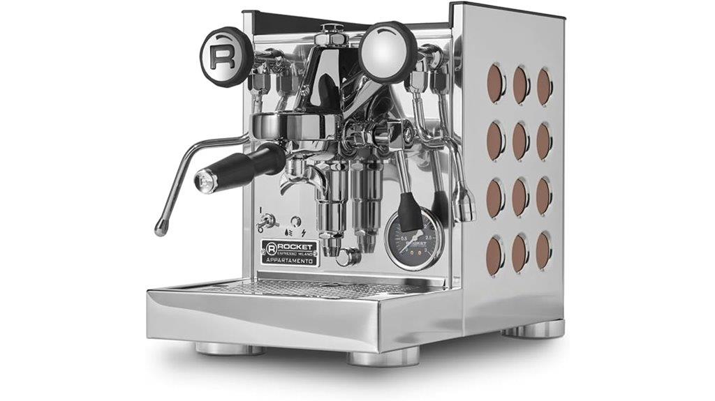 stainless copper espresso machine