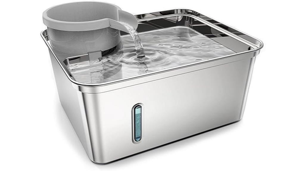 stainless steel dog fountain