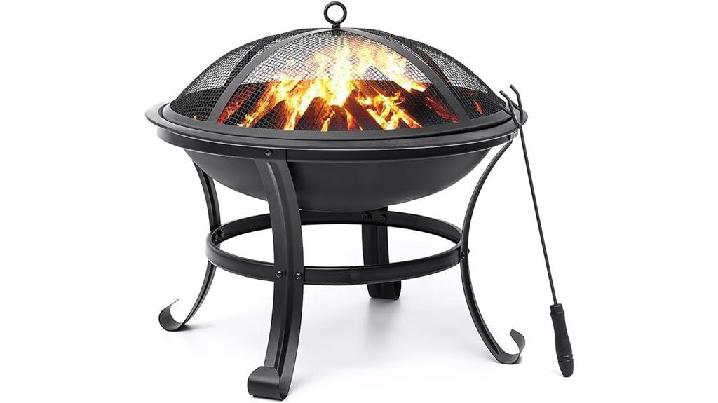 steel fire pit set