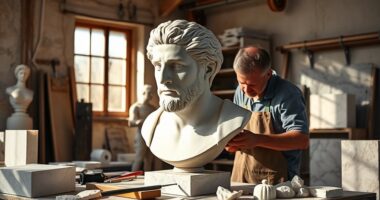 stoic inspired sculptor honors virtue