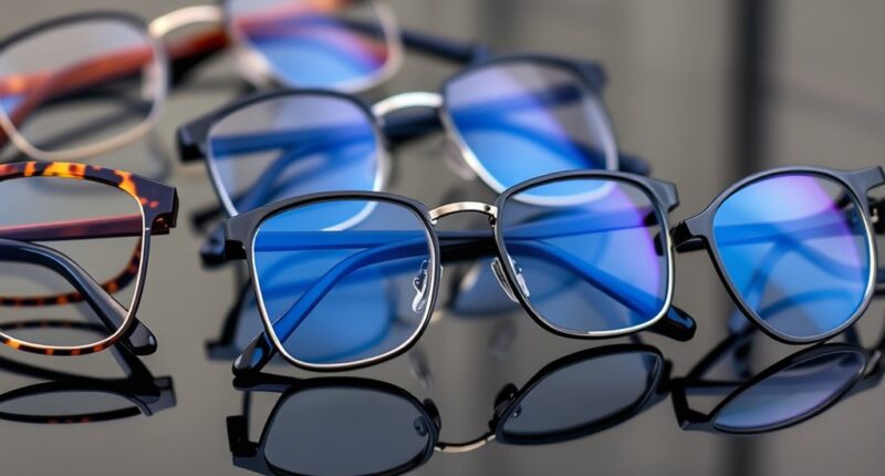 stylish blue light glasses