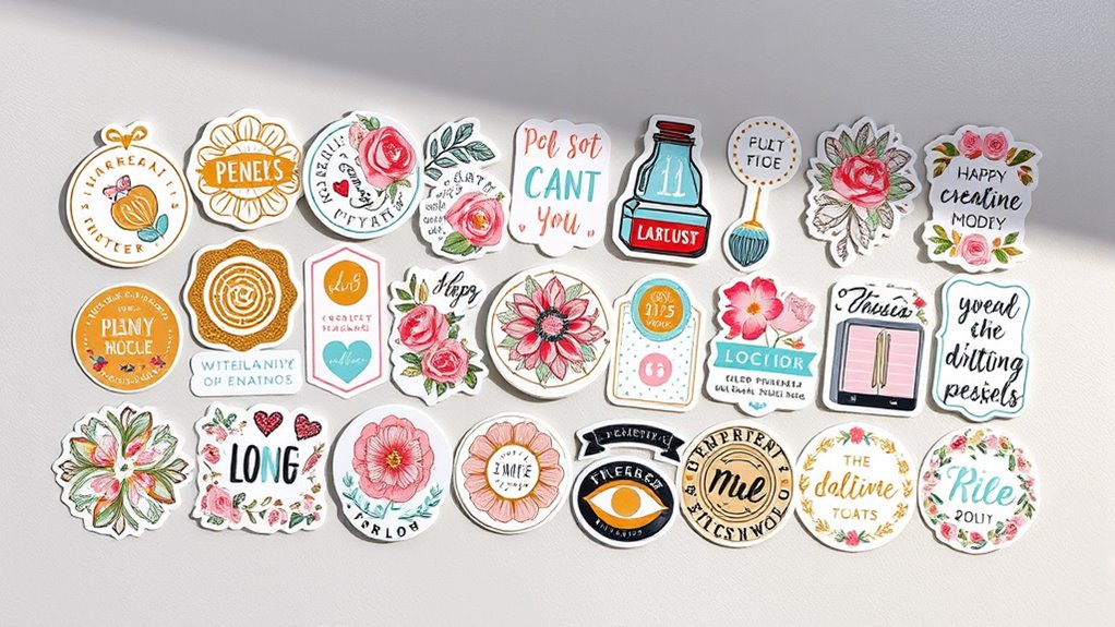 stylish calendar organization stickers