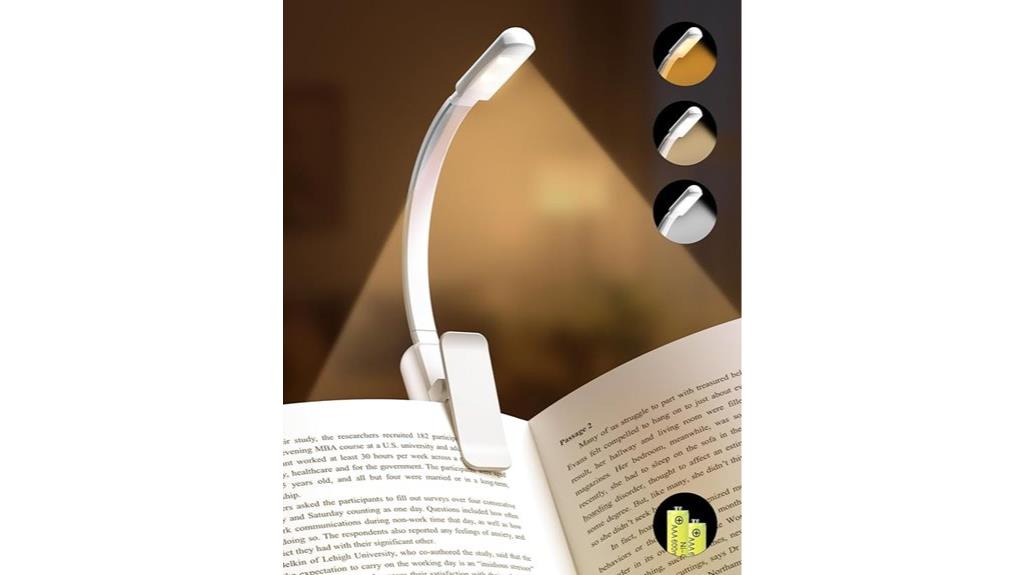 three color dimmable book light