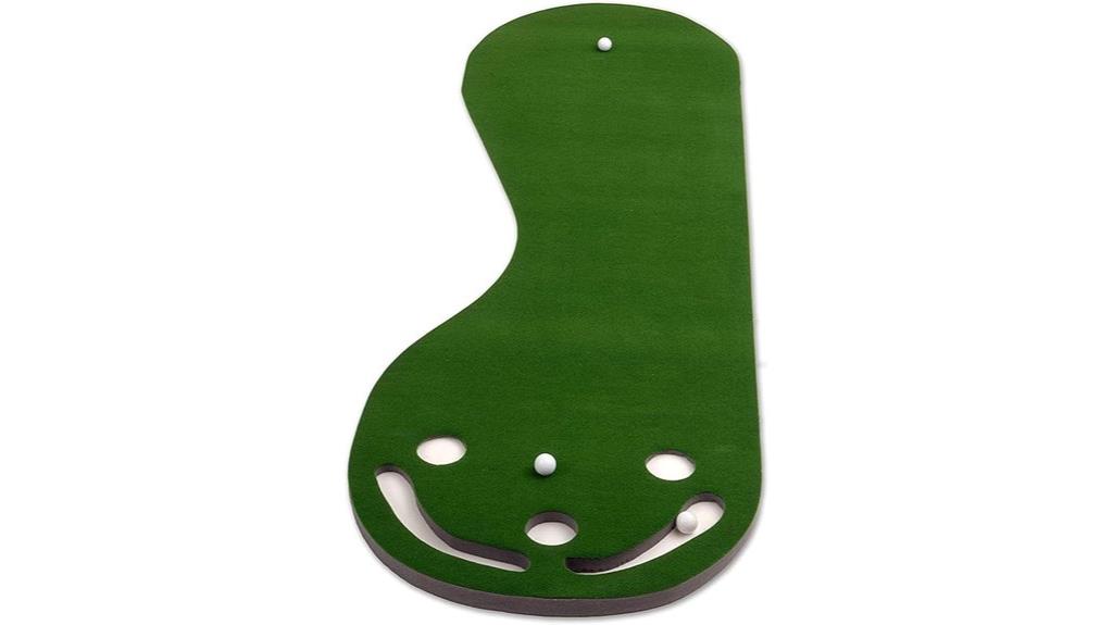 three hole golf green