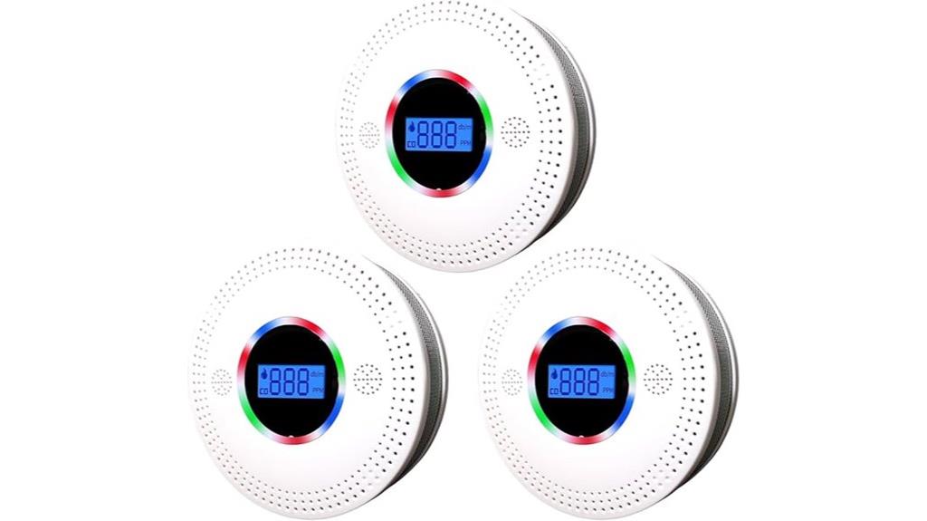 three pack smoke detectors