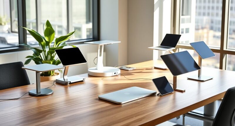top sit stand desk converters