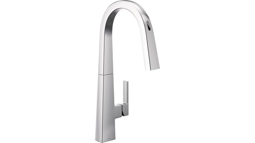 touchless chrome kitchen faucet