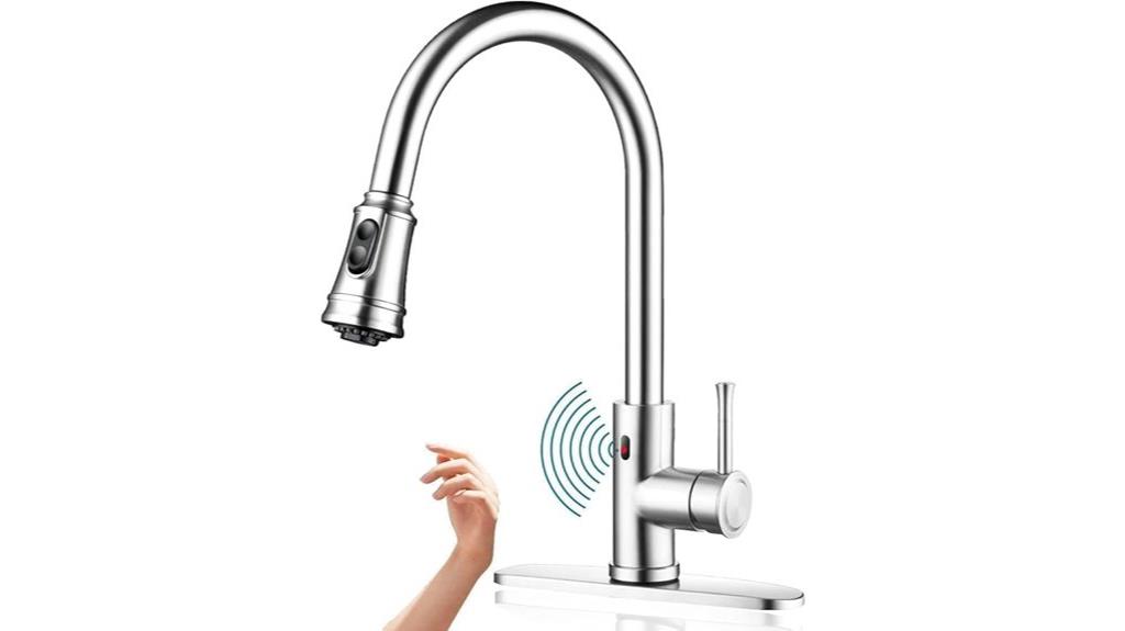 touchless faucet with sprayer
