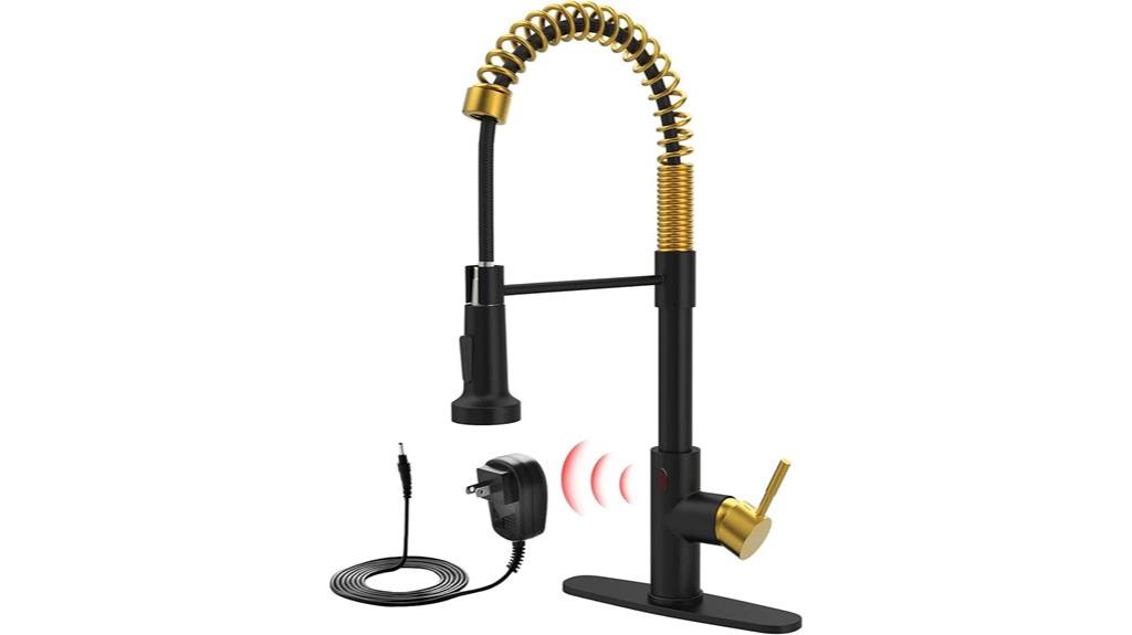 touchless kitchen faucet with pull down
