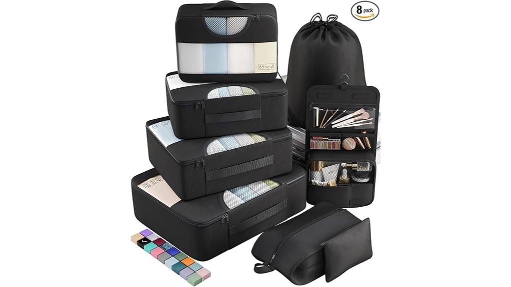 travel packing cube set