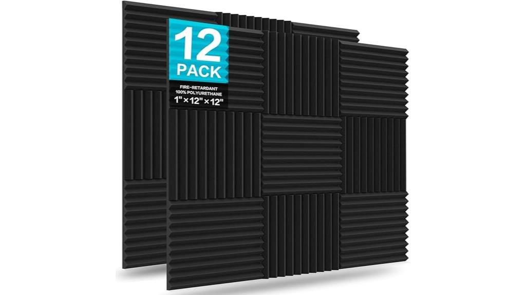 twelve acoustic foam panels