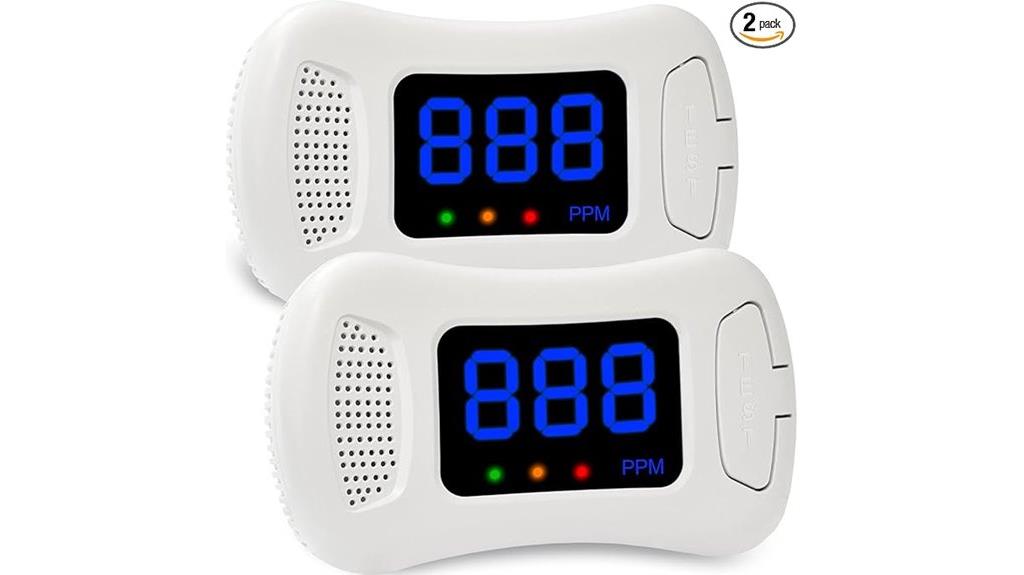 two carbon monoxide detectors