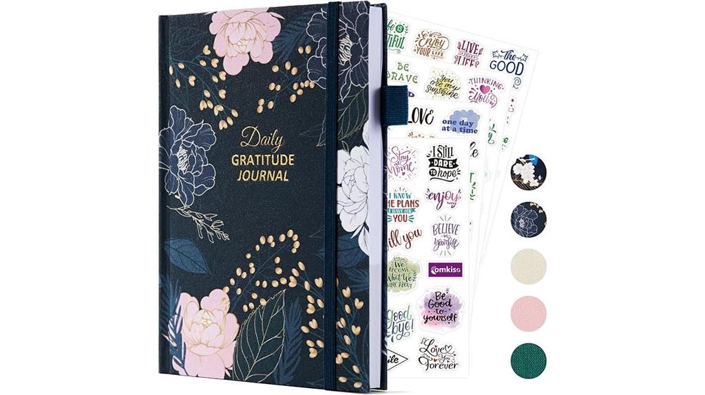 undated journal with stickers