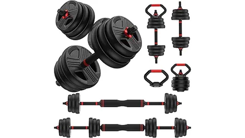 variable weight dumbbell set
