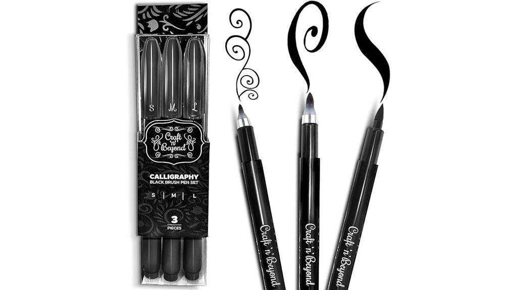 variety of calligraphy brushes