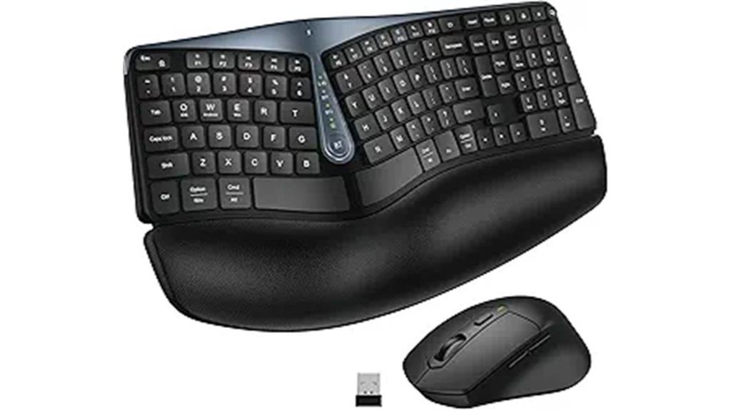 wireless ergonomic keyboard combo