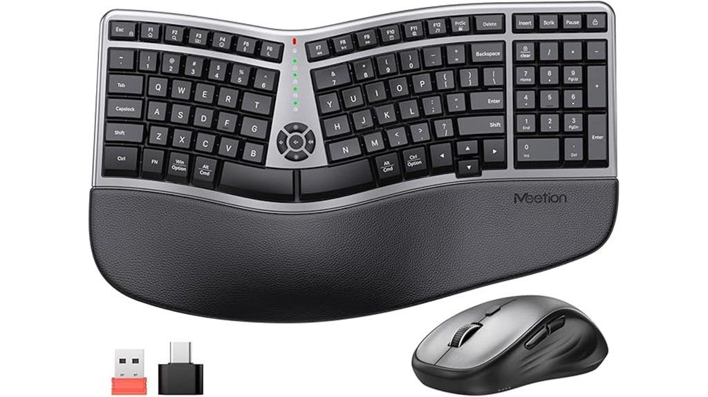 wireless gray keyboard mouse