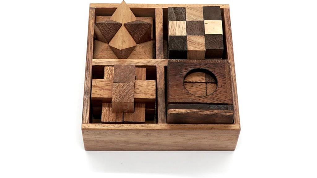 wooden puzzle box set