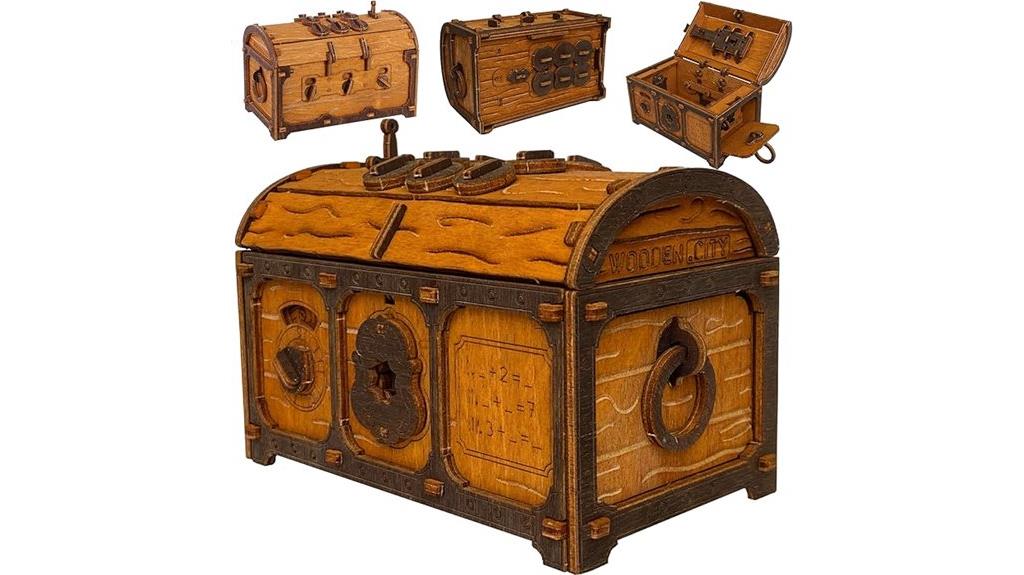wooden puzzle treasure chest