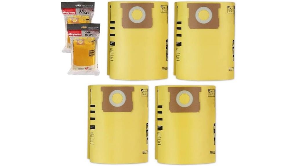 yellow disposable vacuum bags