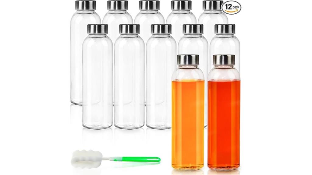 12 glass bottle set
