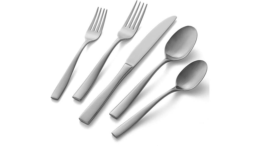 40 piece stainless silverware