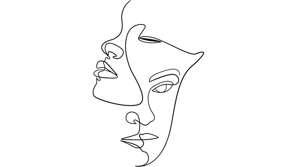 abstract woman face wall decal