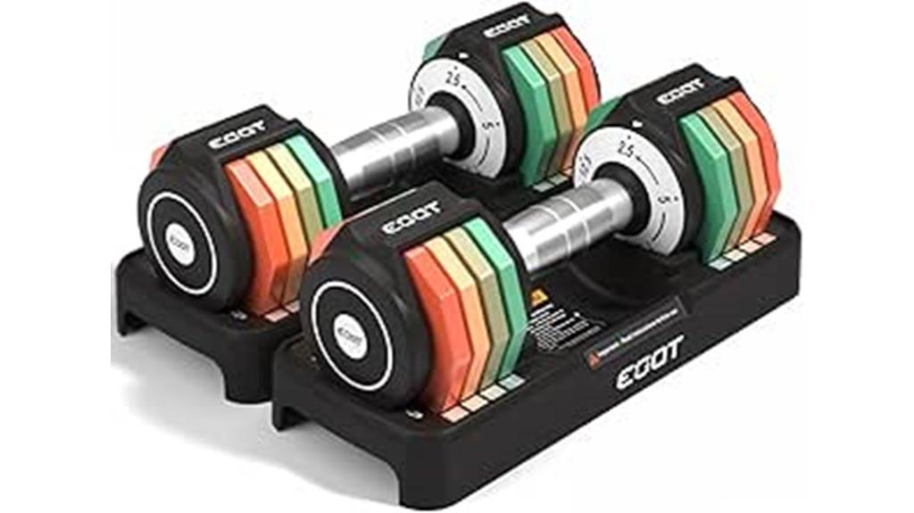 adjustable weight dumbbell set