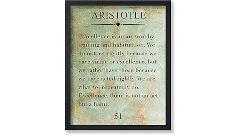 aristotle motivational wall art