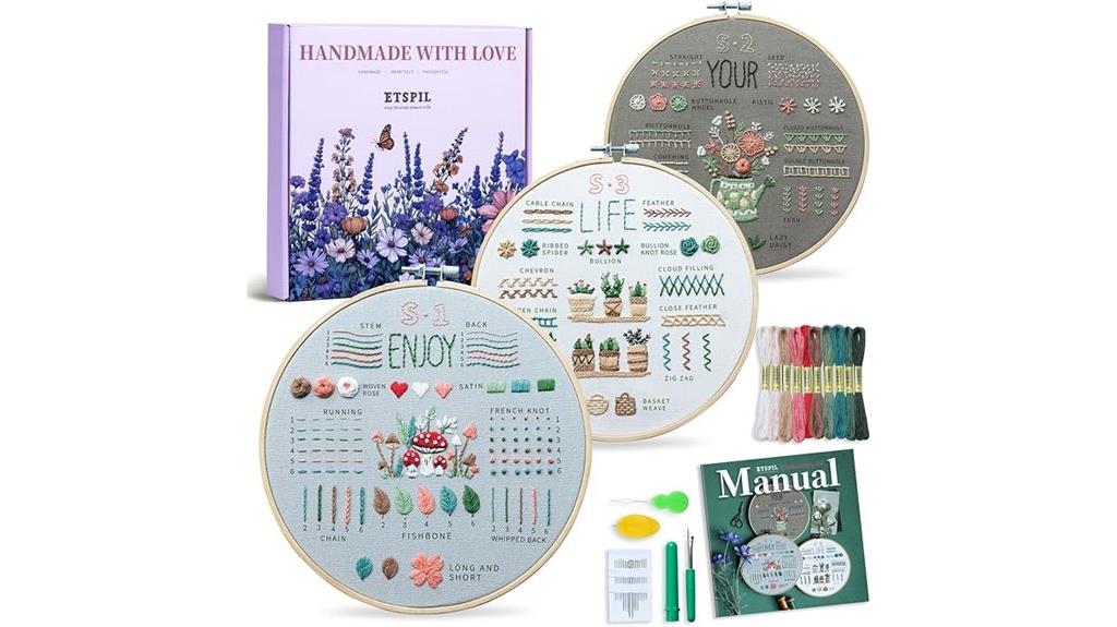 beginner embroidery kit pack