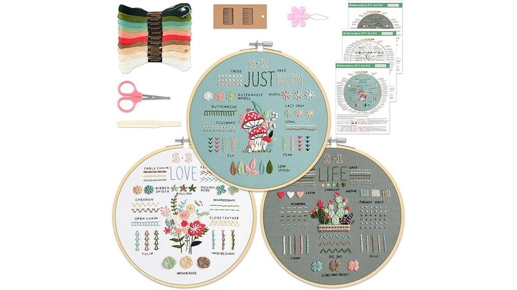 beginner embroidery kit set