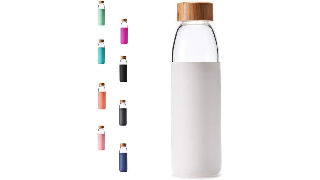 borosilicate bamboo lid bottle