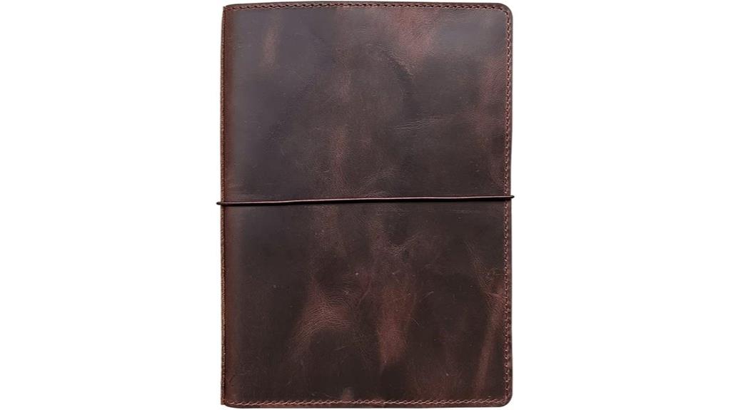 dark brown a5 notebook cover