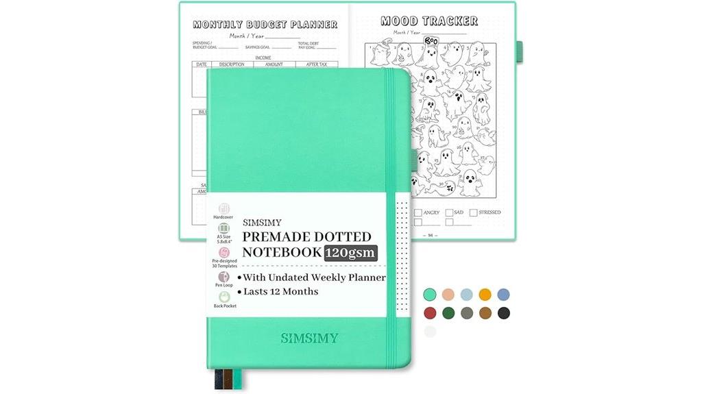 dot grid planner notebook