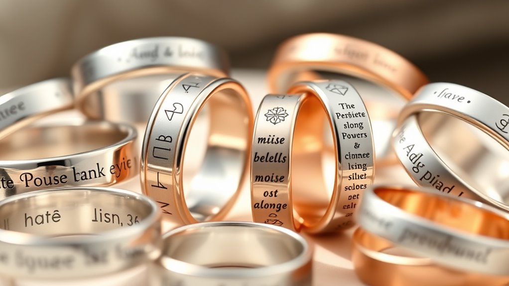 elegant engraved stoic rings