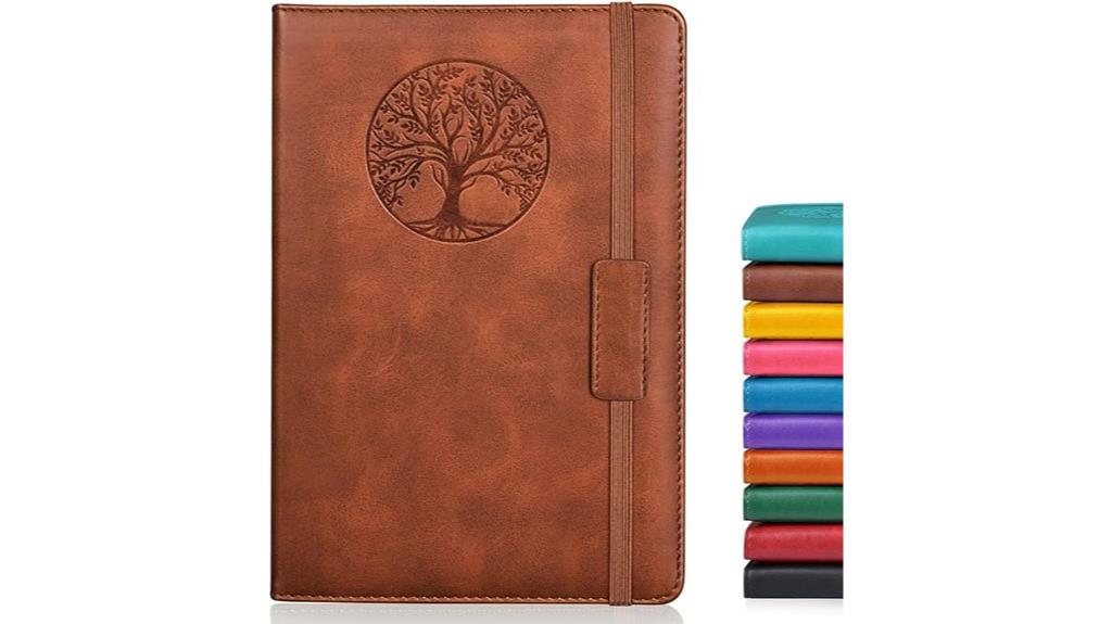 elegant leather travel journal