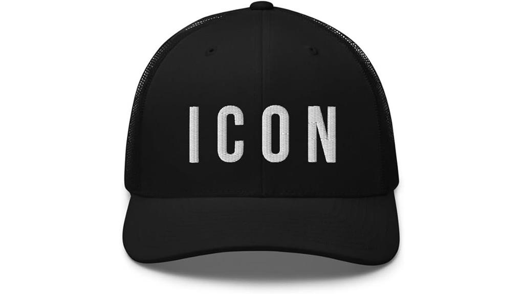 embroidered icon trucker hat