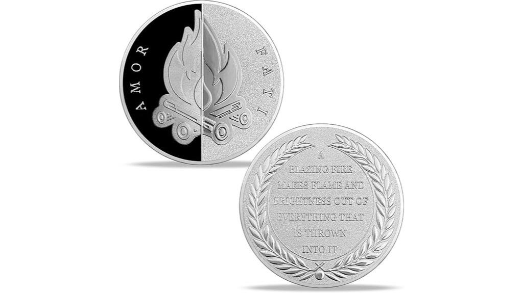 fire themed amor fati coin