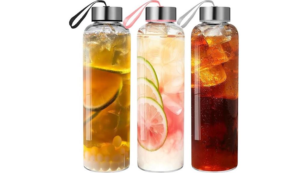 gold area glass bottles