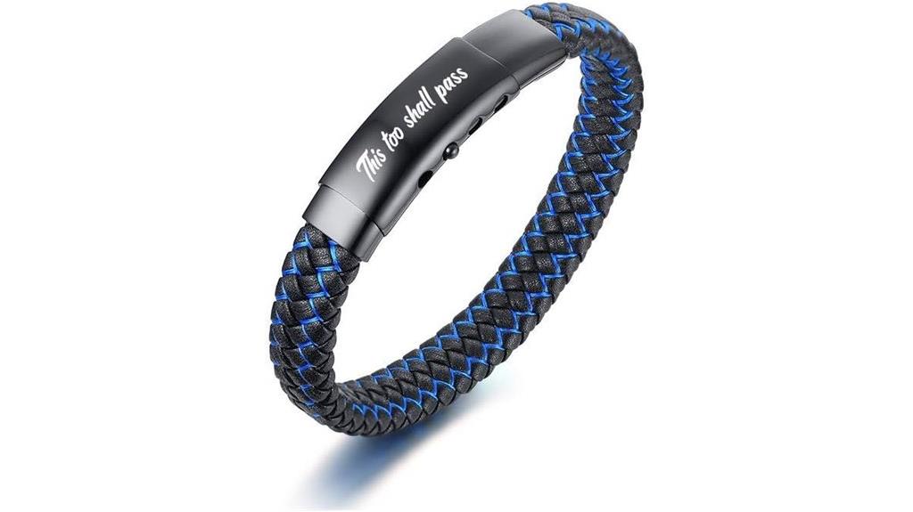 handcrafted leather braided bracelet