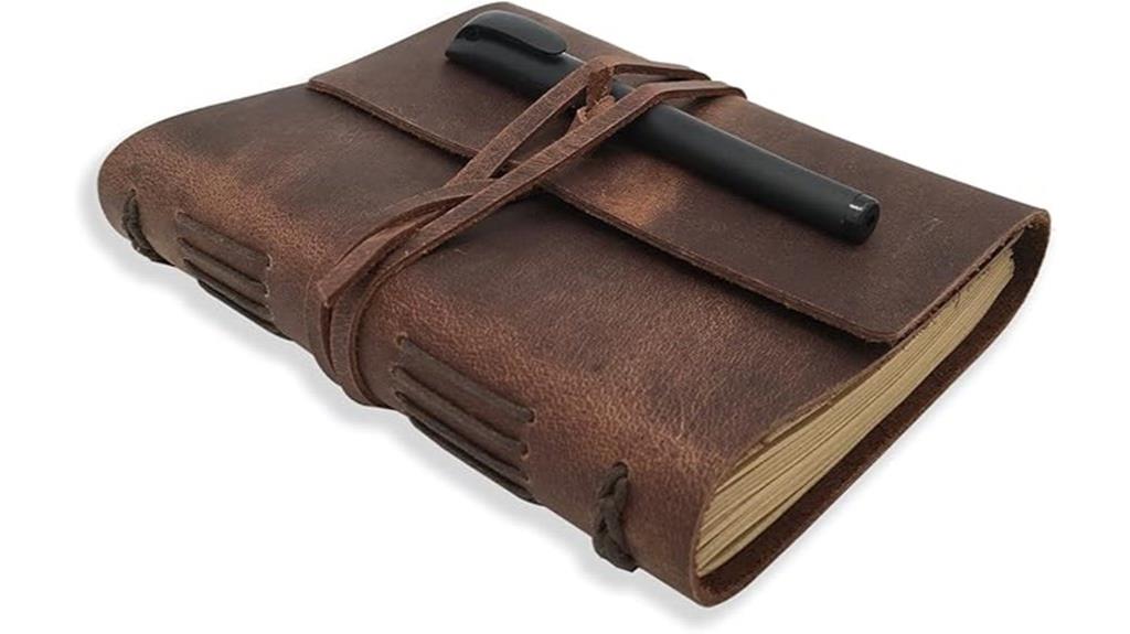 handmade rustic brown journal