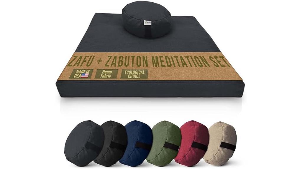 hemp round meditation cushion