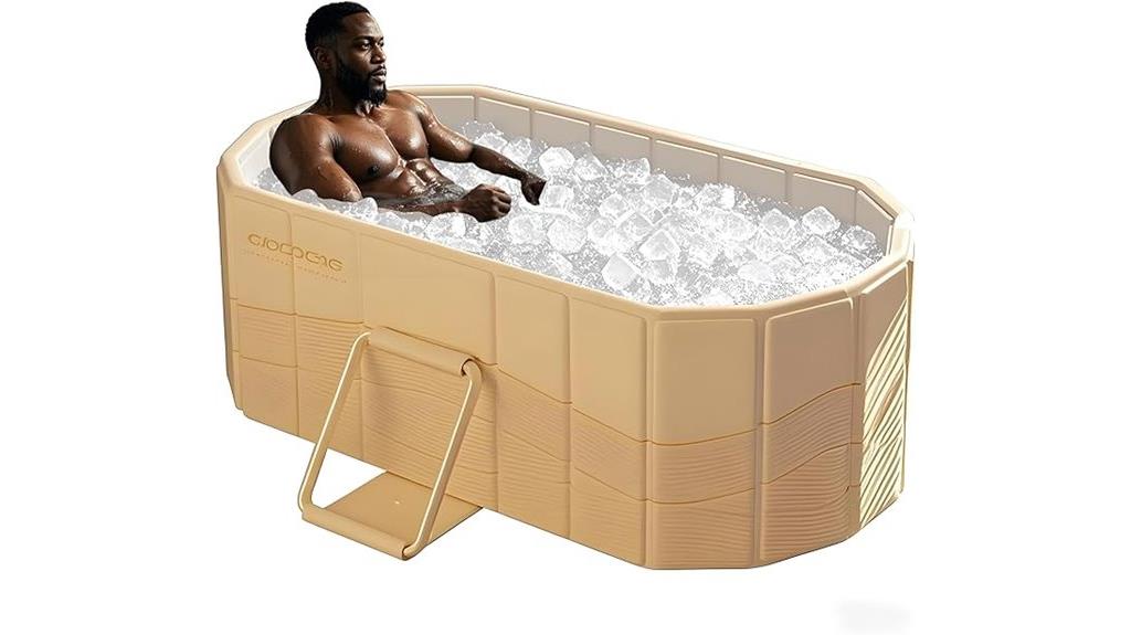 large oval cold plunge tub