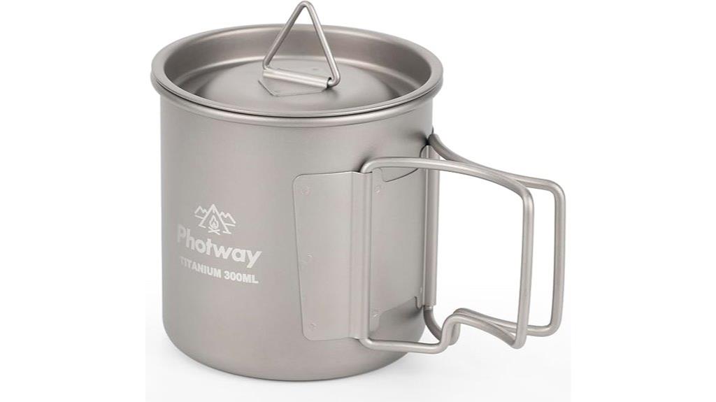 lightweight camping titanium mug
