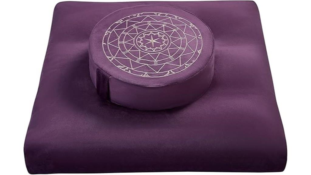 meditation cushion with velvet